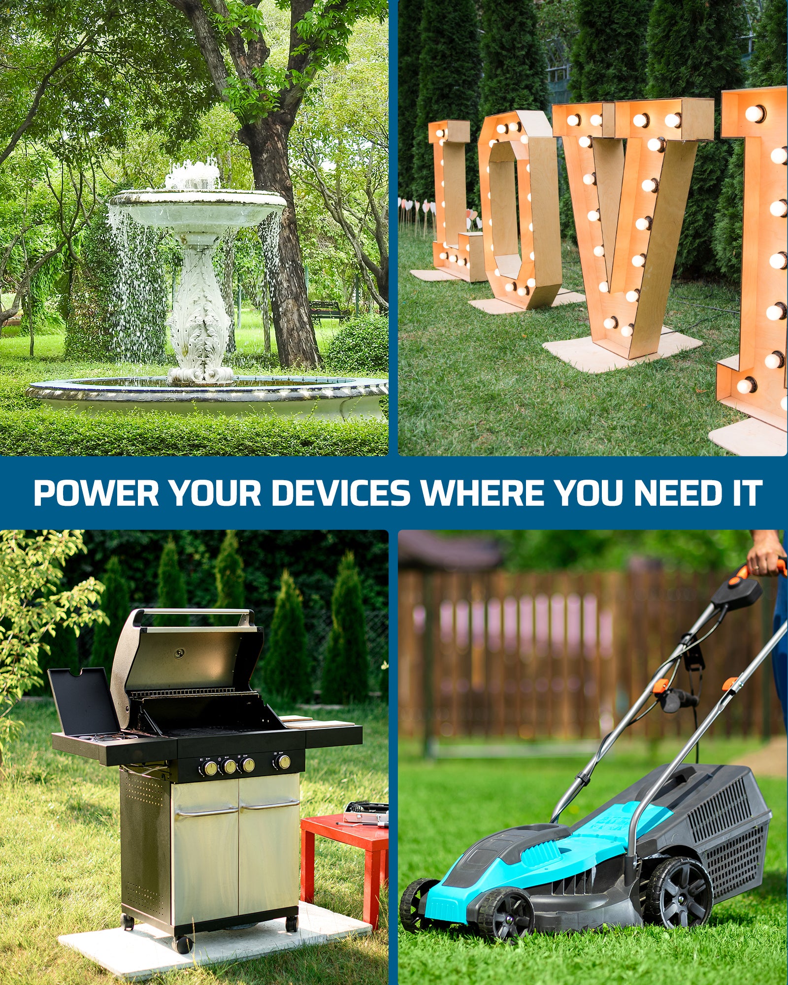 Outdoor Receptacle Box: Features a versatile, heavy-duty power solution designed to provide safe and reliable electrical access for all your devices in any outdoor location.