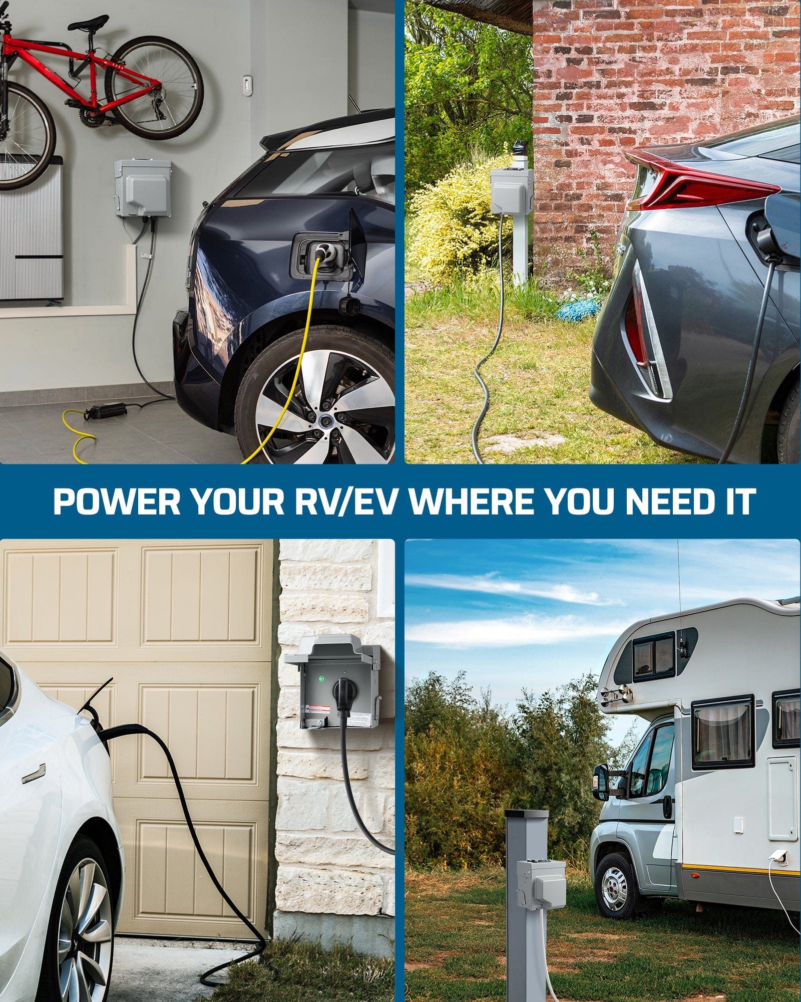 30 Amp RV Outlet Box: Features a secure and versatile power solution for RVs and EVs, providing reliable outdoor electrical access wherever you need it.