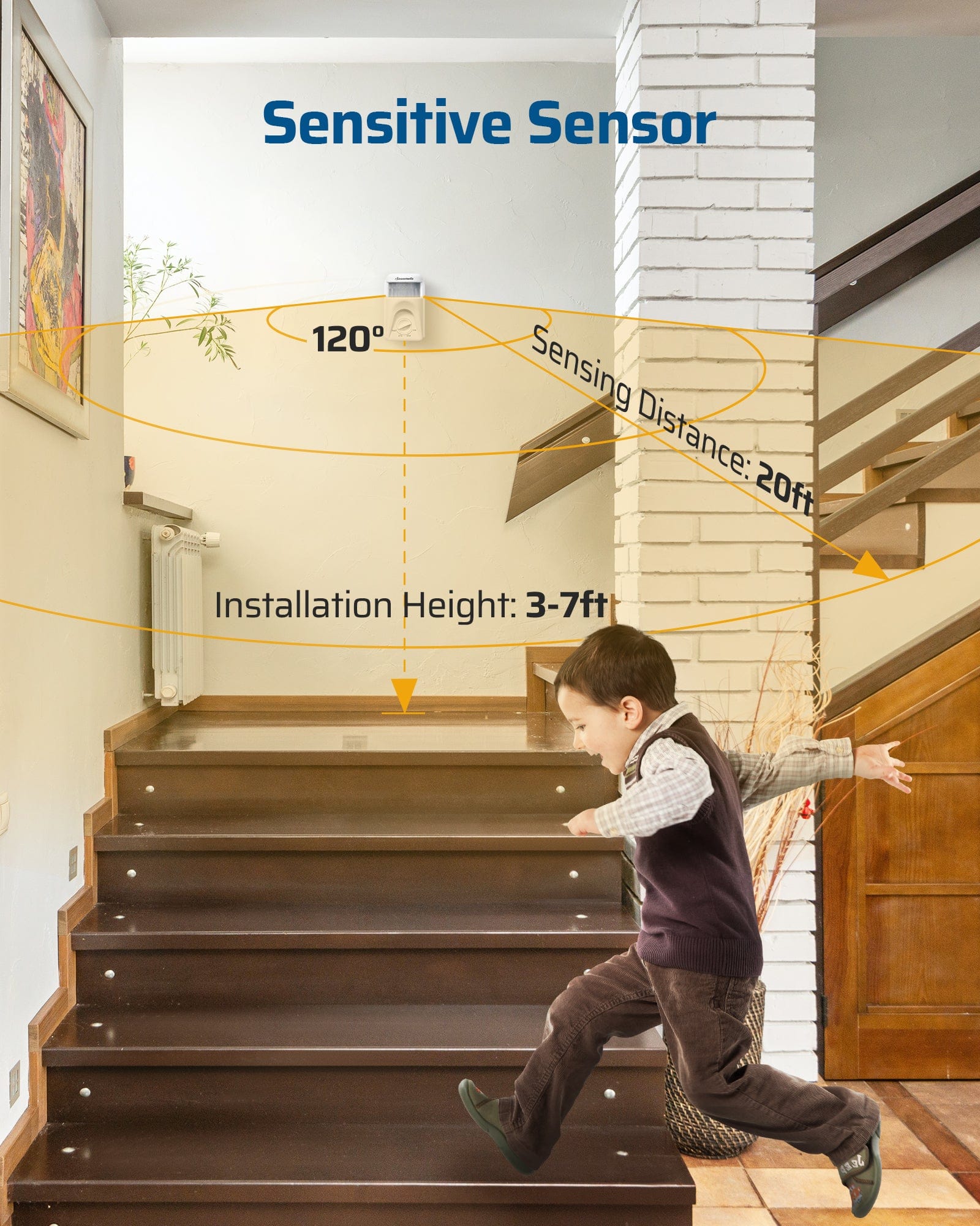 DEWENWILS Wireless Motion Sensor Outlet, with Dusk to Dawn & PIR Motion Sensor, 4 Modes, 20 FT Detection Range-HMSR01H