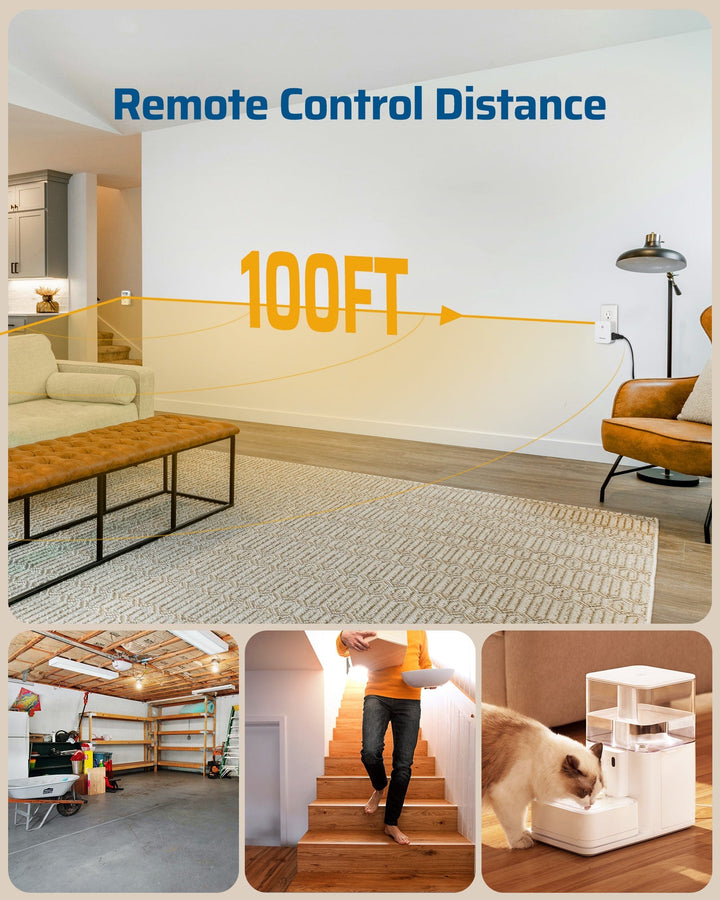 DEWENWILS Wireless Motion Sensor Outlet, Indoor Motion Sensor Plug with ...