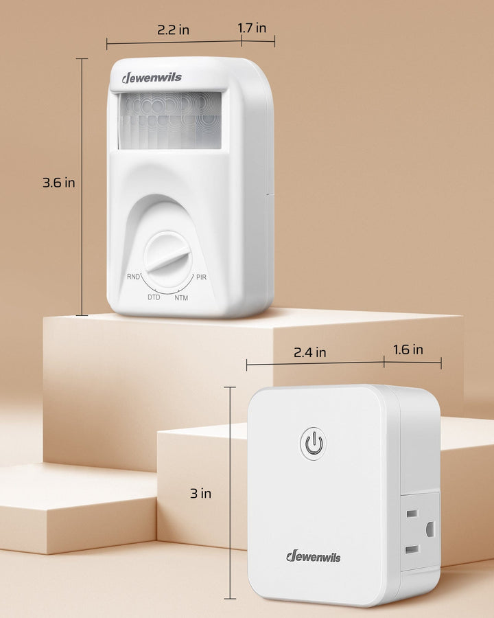 DEWENWILS Wireless Motion Sensor Outlet, Indoor Motion Sensor Plug with ...