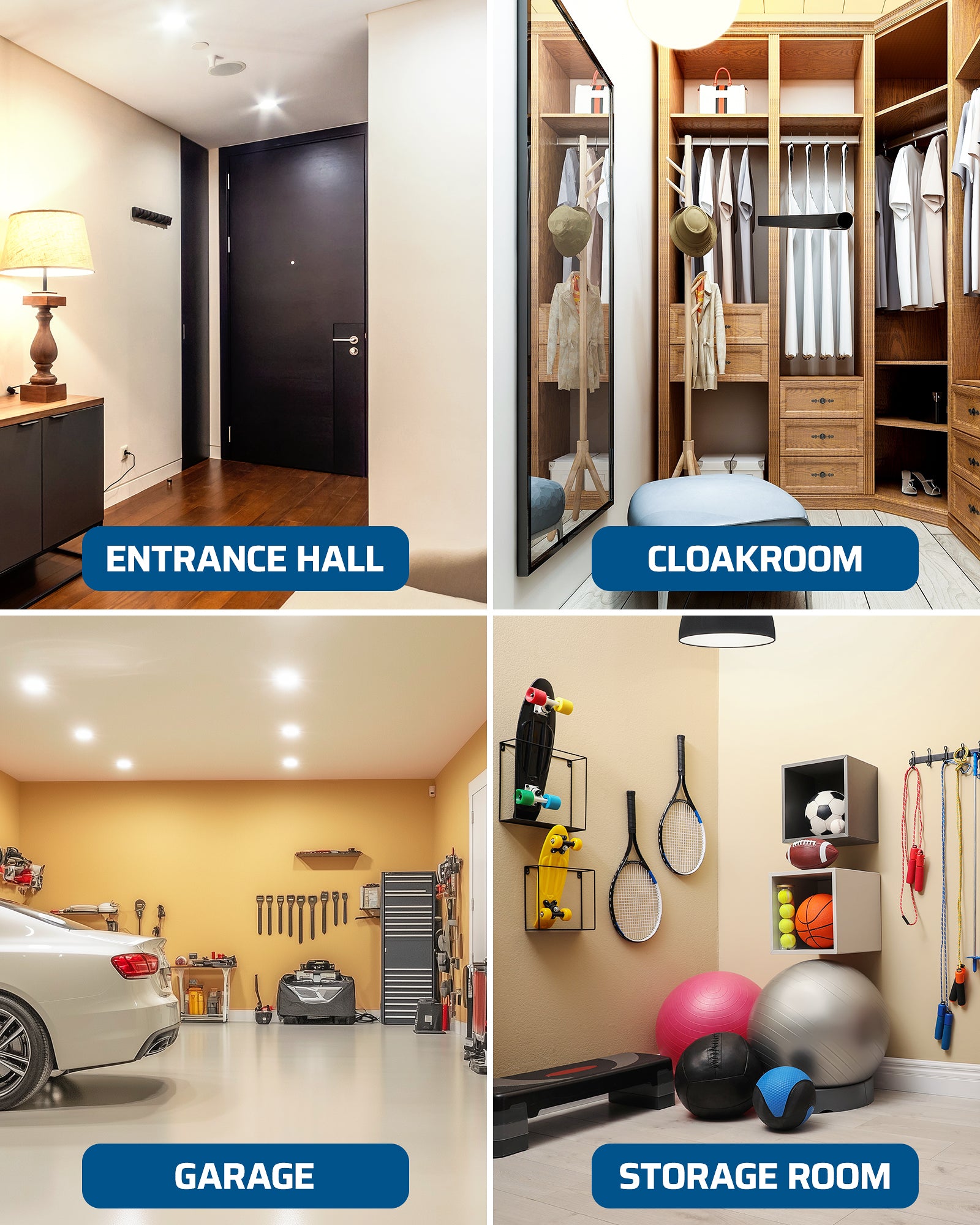 DEWENWILS 2 Pack Motion Sensor Light Switch, Single Pole, Motion Activated Wall Switch, Needs Neutral Wire, 5A for Hallway, Bathroom, Storage Room, White-HMSW01B