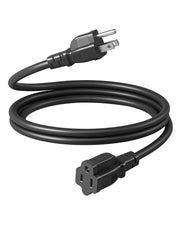 DEWENWILS Outdoor Extension Cord 6 FT, 3 Prong Waterproof Extension Cable for Lights, Indoor Outdoor Appliances, 16/3 SJTW, Black, 1 Pack-HNCB06A