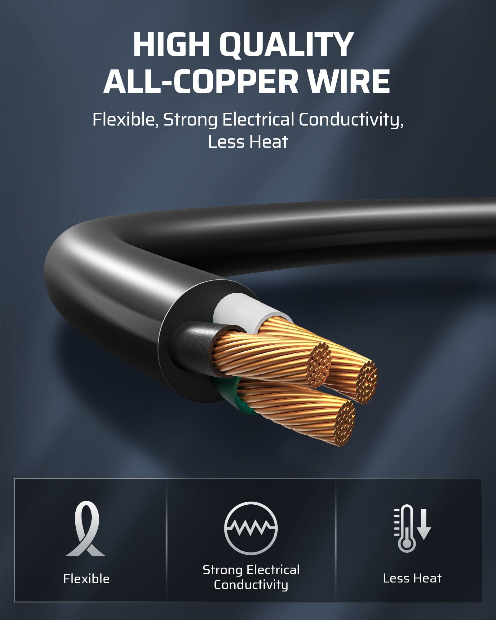DEWENWILS 6ft Indoor Outdoor Extension Cord, 14/3 SJTW Weatherproof Power Cable, 3 Prong Heavy Duty Power Cord (2 Pack)-HNCB06L