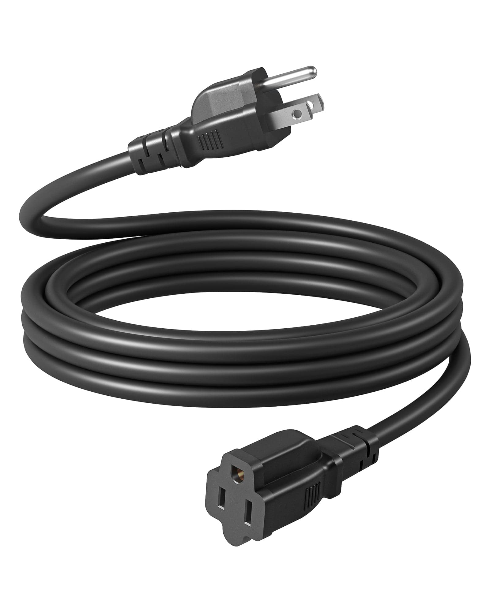 DEWENWILS Outdoor Extension Cord 10 FT, 3 Prong Waterproof Extension Cable for Indoor Outdoor Appliances, 16/3 SJTW, Black, 1 Pack-HNCB10A