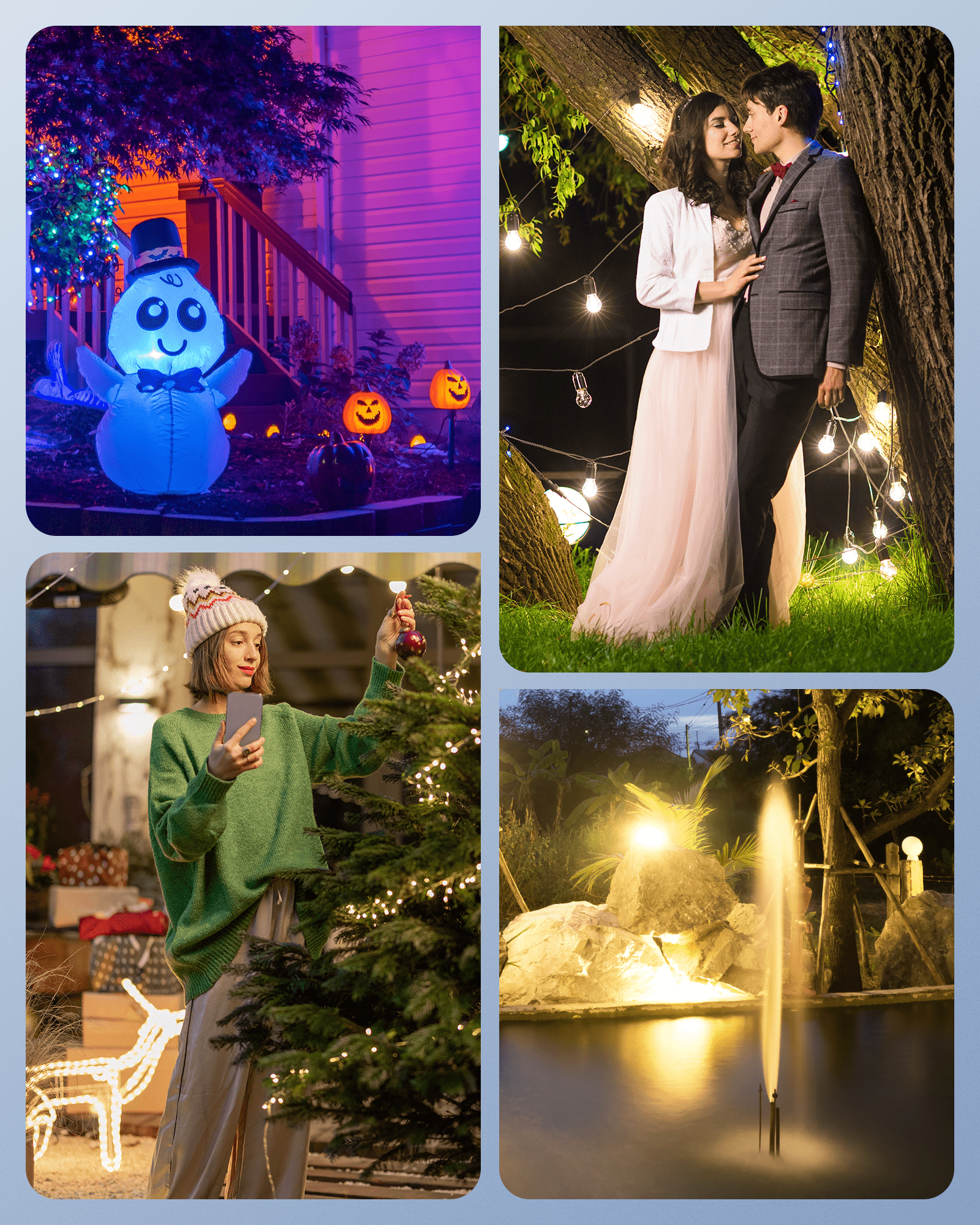 DEWENWILS Waterproof Outdoor Light Timer, 15A 1/2HP Outlet Timer Outdoor with 2 Grounded Outlets, 100FT Remote Control, Outdoor Timer for Lamps, Decorations, Pump, Sprinkler, Fountain-HODT12G