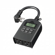 DEWENWILS Outdoor Timer Outlet Waterproof, Outdoor Digital Timer for Lights, Programmable with 2 Grounded Outlets, for Home and Garden, 15A, 1/2HP, Heavy Duty-HODT12H