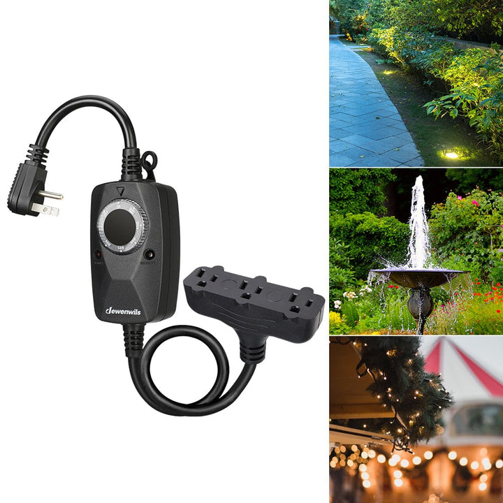 DEWENWILS Outdoor Photocell Timer, Waterproof Dusk to Dawn Timer with 3 ...