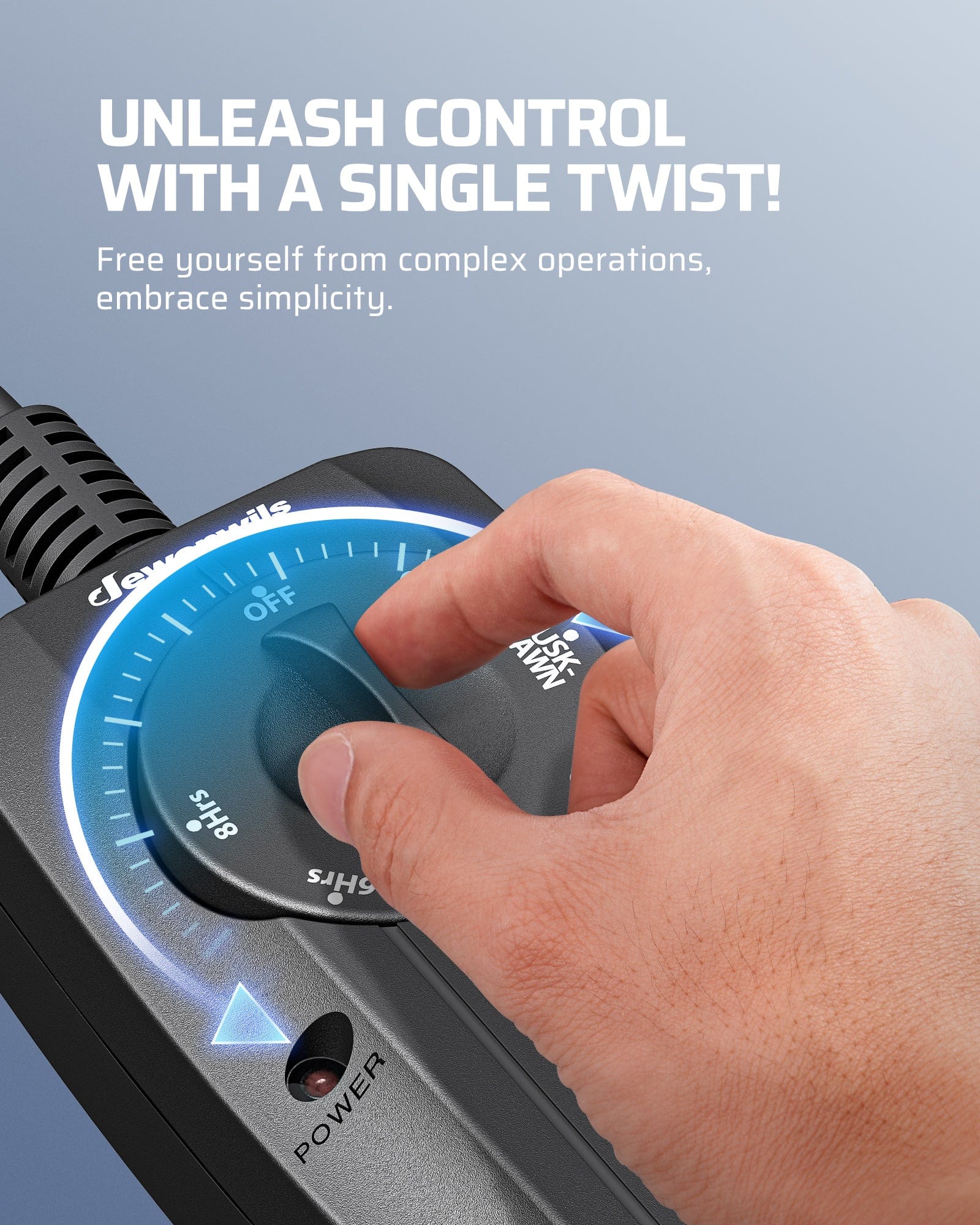 Mechanical Outdoor Light Timer: Unleash control with a single twist! Simplify your life by avoiding complex operations with this easy-to-use manual dial.