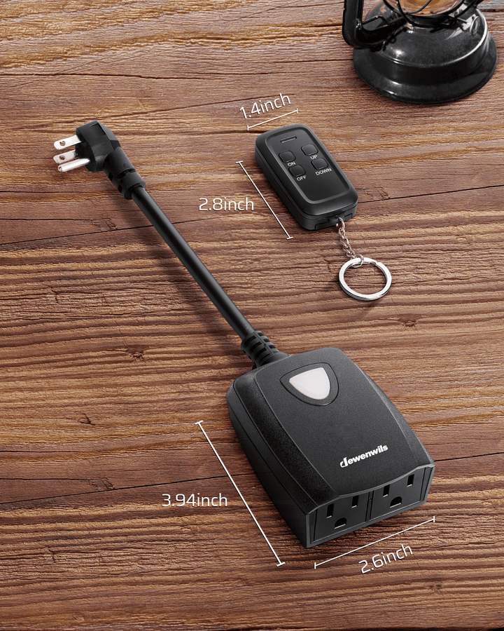 DEWENWILS Outdoor Dimmer for String Lights, Remote Control Light Dimmer ...