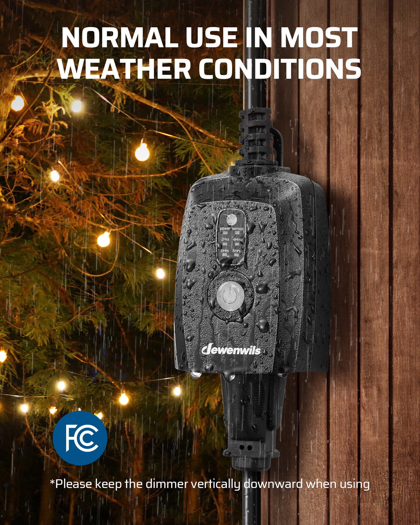 Outdoor dimmer: Features an IP44-rated weather-resistant housing designed for reliable operation in most conditions, providing protection against dust and water splashes.