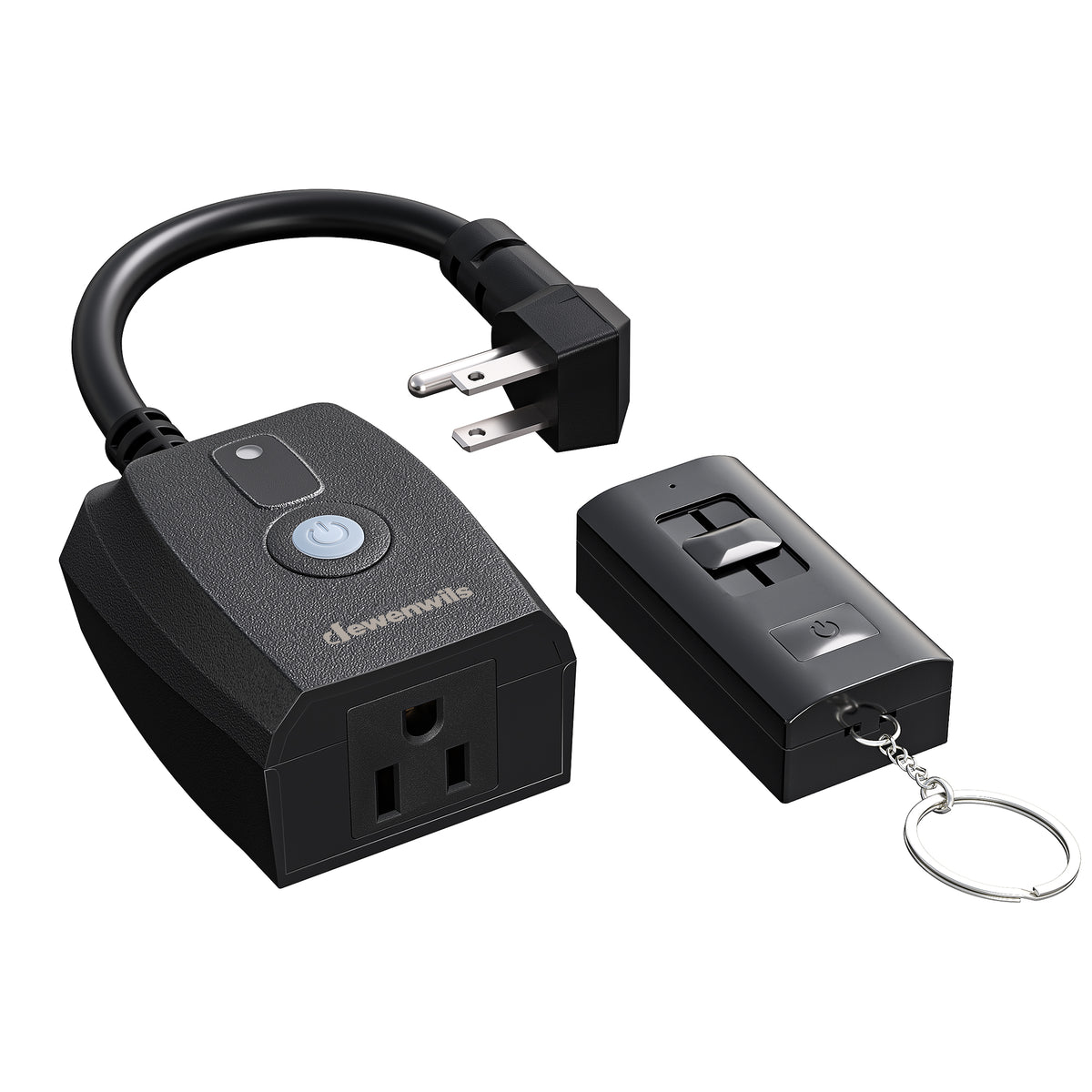 DEWENWILS Outdoor Dimmer Plug, 2 Grounded Outlets Slide Stepless Dimming