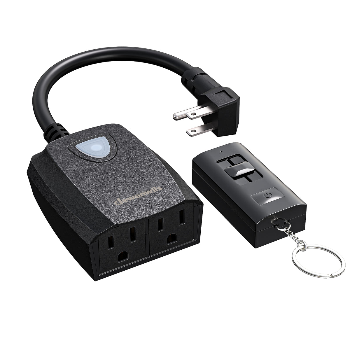 DEWENWILS Outdoor Dimmer Switch for Lights with 100ft Range Stepless Slide Switch Remote Control Dimming Plug