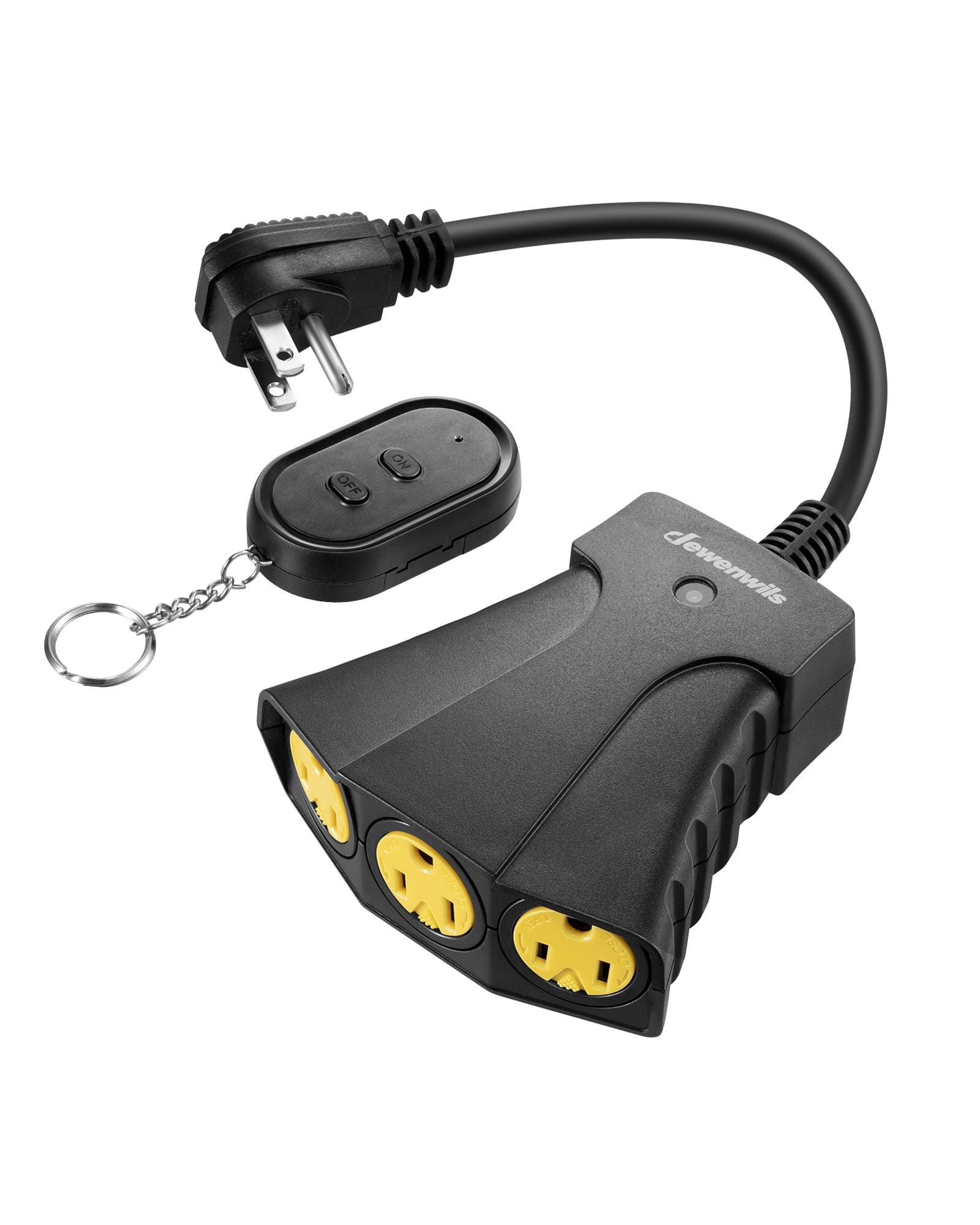 DEWENWILS Waterproof 100ft Wireless Remote Control Outlet, 3 Heavy Duty Outlets--SHORS13B1