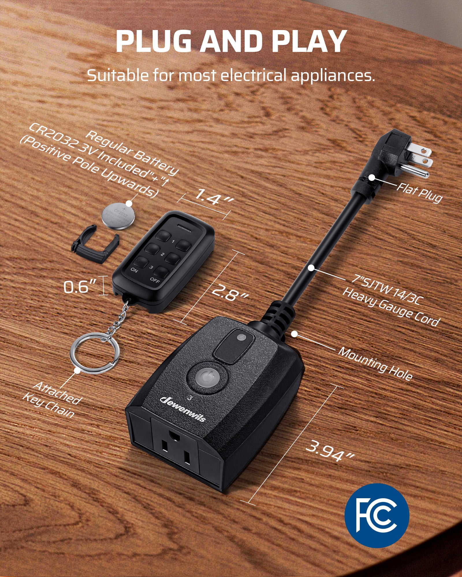 Outdoor Remote Control Outlet Dimensions