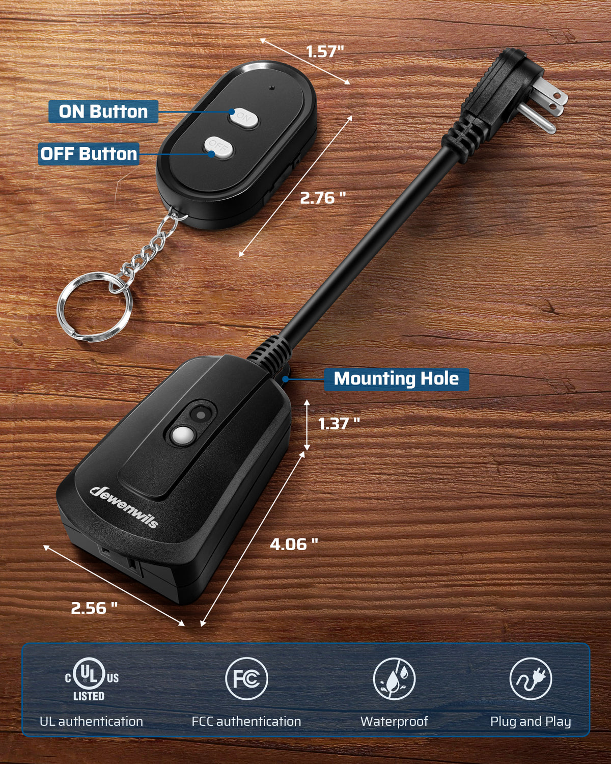 Outdoor Remote Control Outlet Dimensions