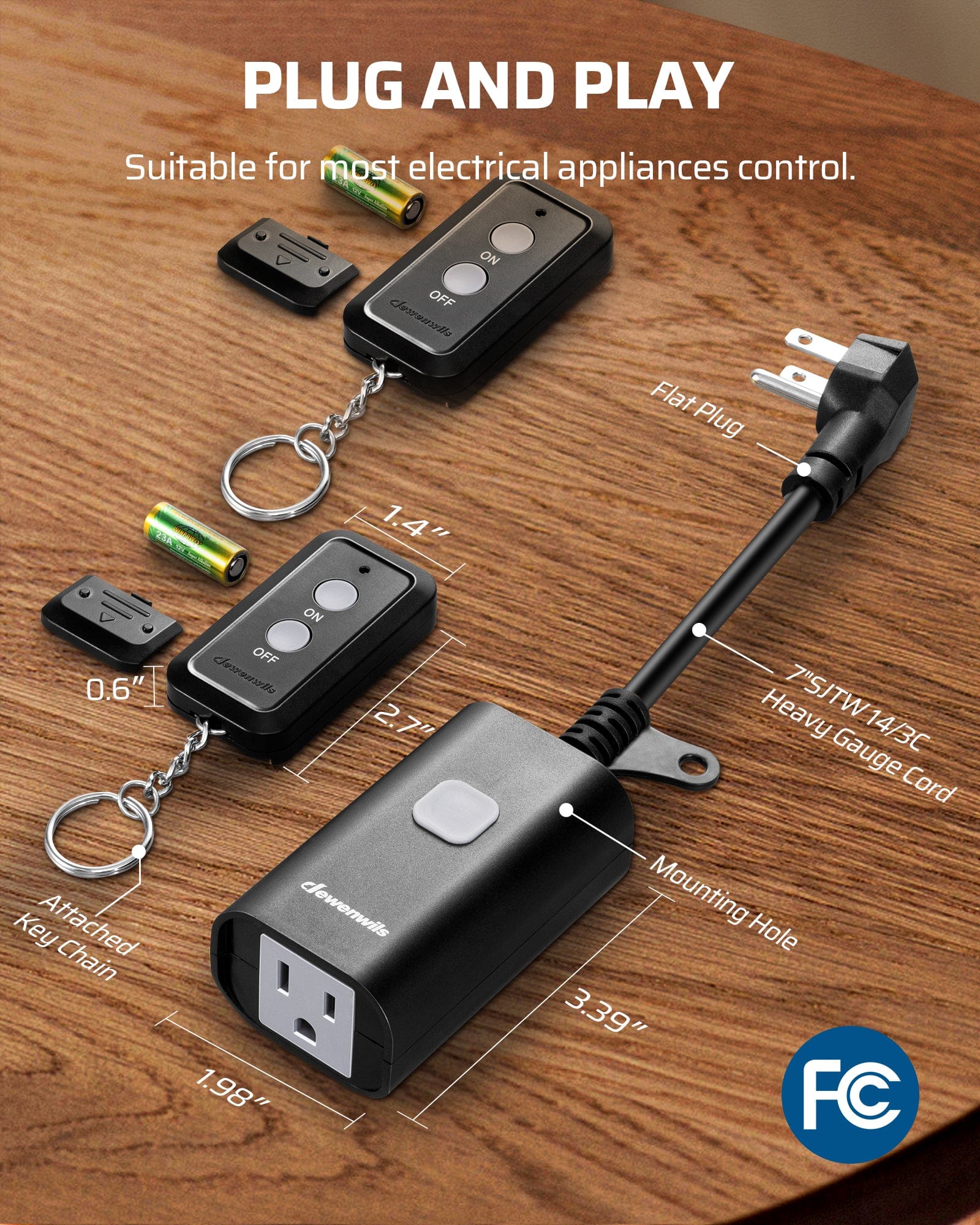 Outdoor Remote Control Outlet Dimensions