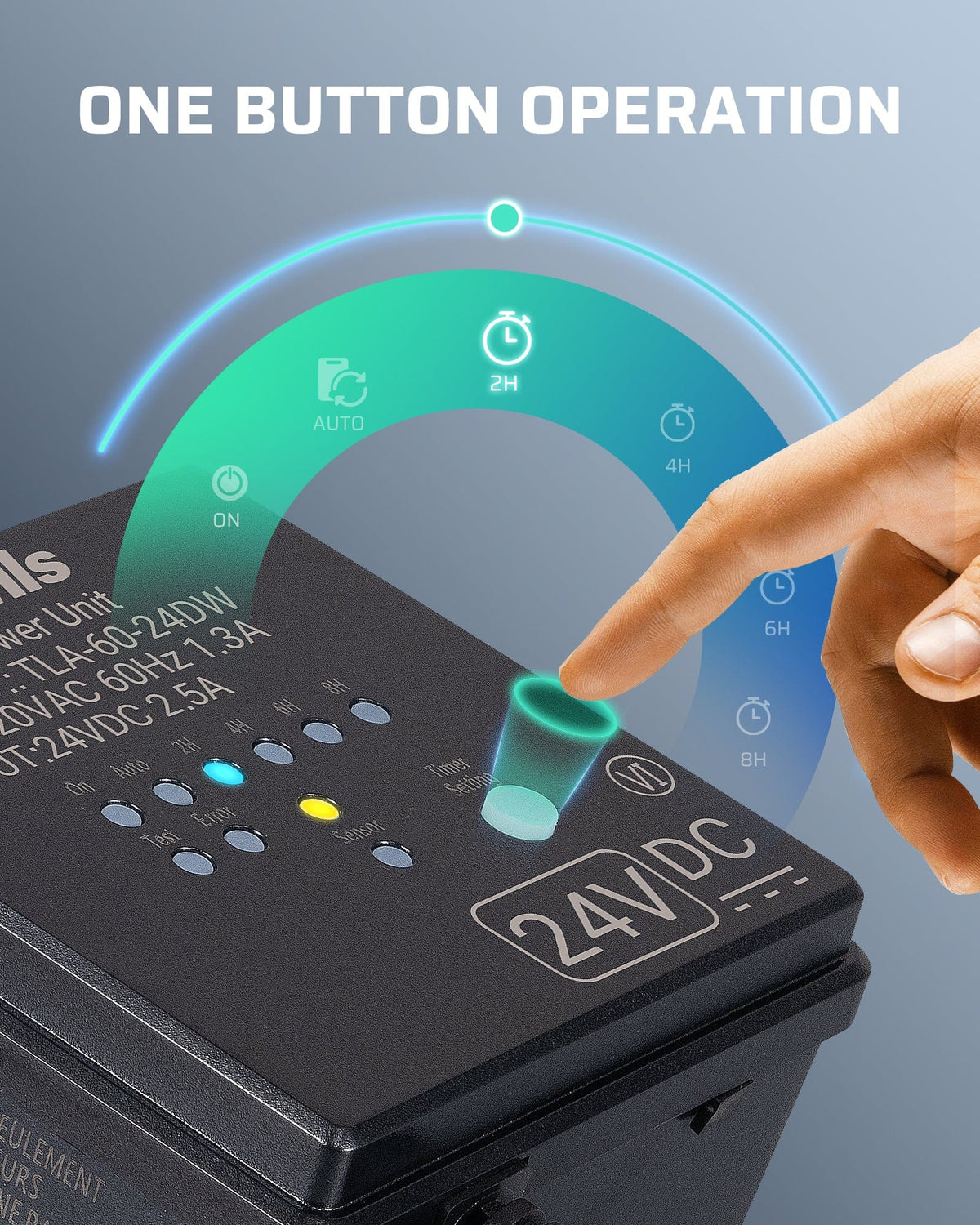 DEWENWILS 60W Low Voltage Transformer features easy one-button operation for simple control