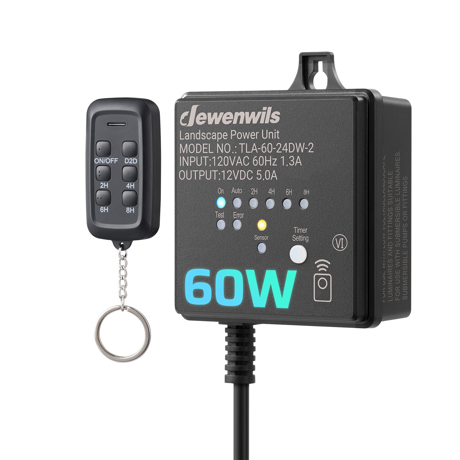 DEWENWILS 60W Low Voltage Transformer 