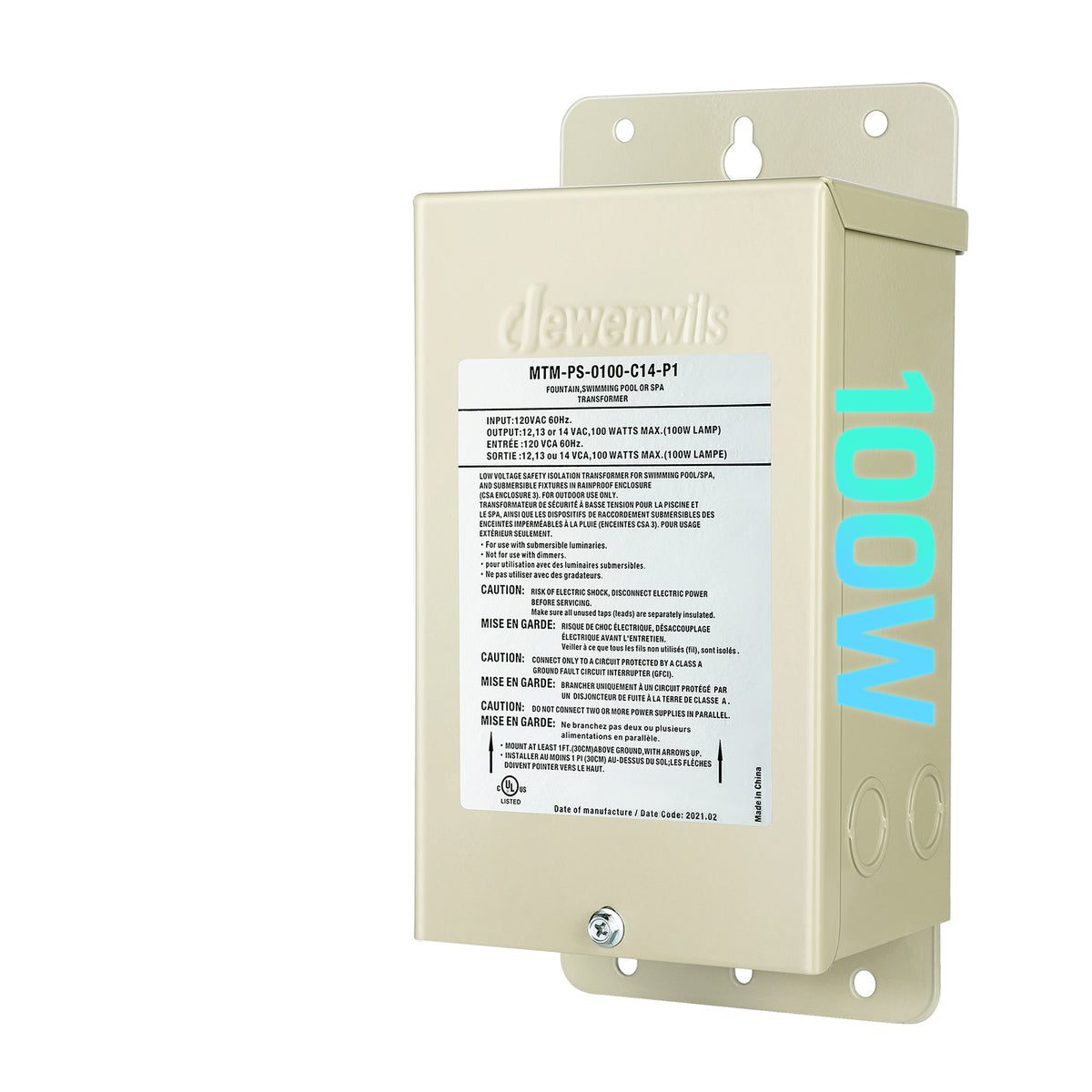 DEWENWILS 100W Low Voltage Transformer 