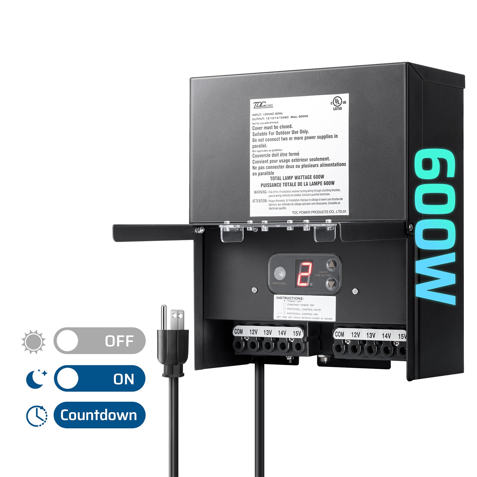 DEWENWILS 600W Low Voltage Transformer