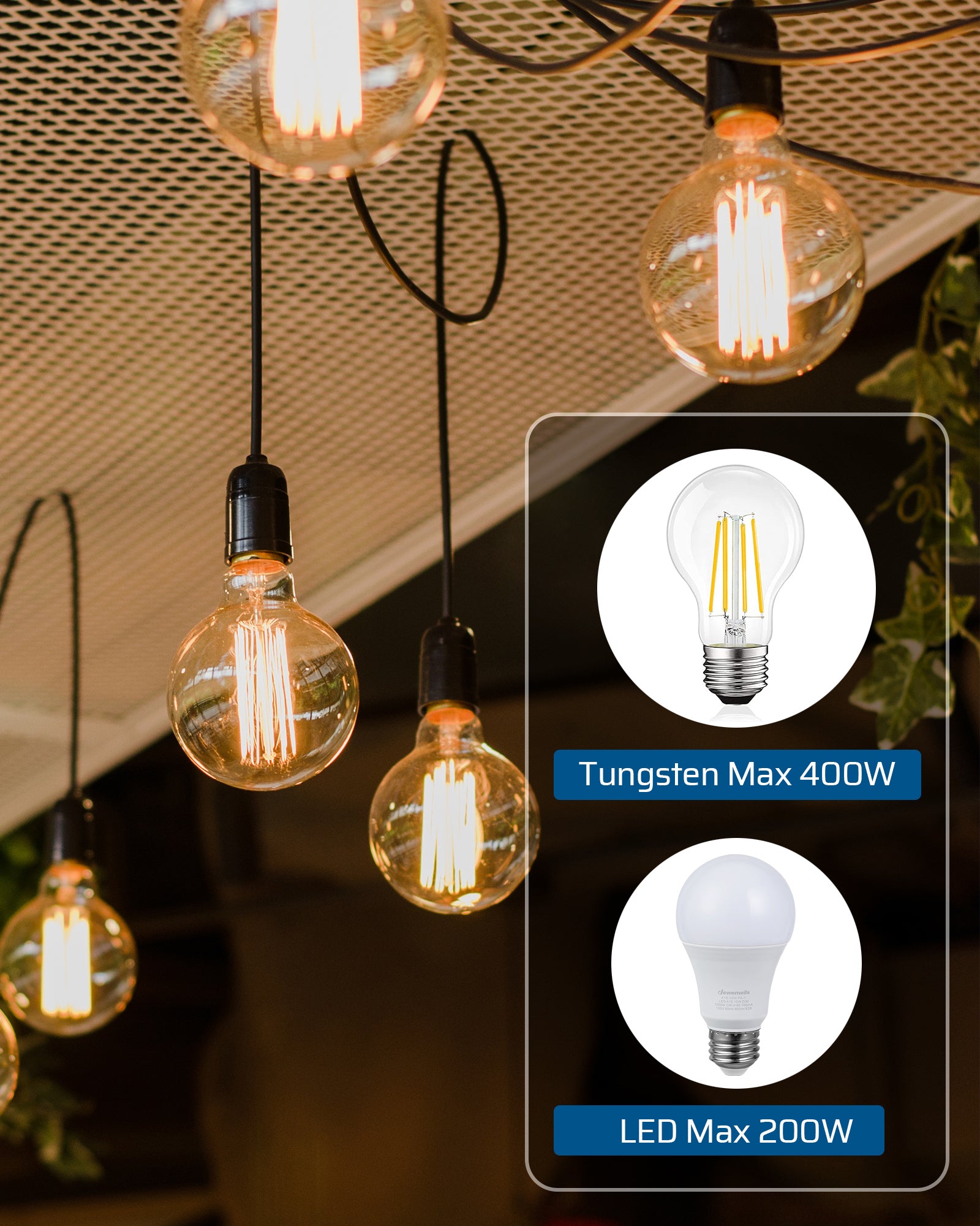 DEWENWILS Outdoor Dimmer for String Lights, Smart Dimmer Plug with Remote, Compatible with Alexa & Google Home, Waterproof, 100FT Range, Remote Dimmer for Dimmable LED/Tungsten Bulbs-HOWD01B