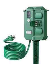 Outdoor Power Stake with Timer