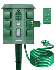 Outdoor Power Stake with Timer