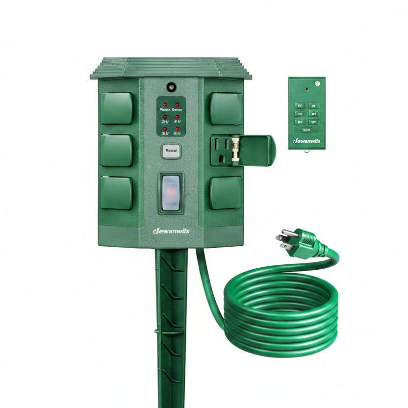 Outdoor Power Stake with Timer