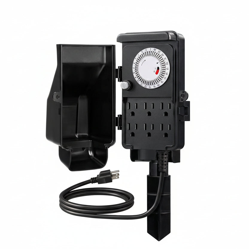 Outdoor Power Stake with Timer
