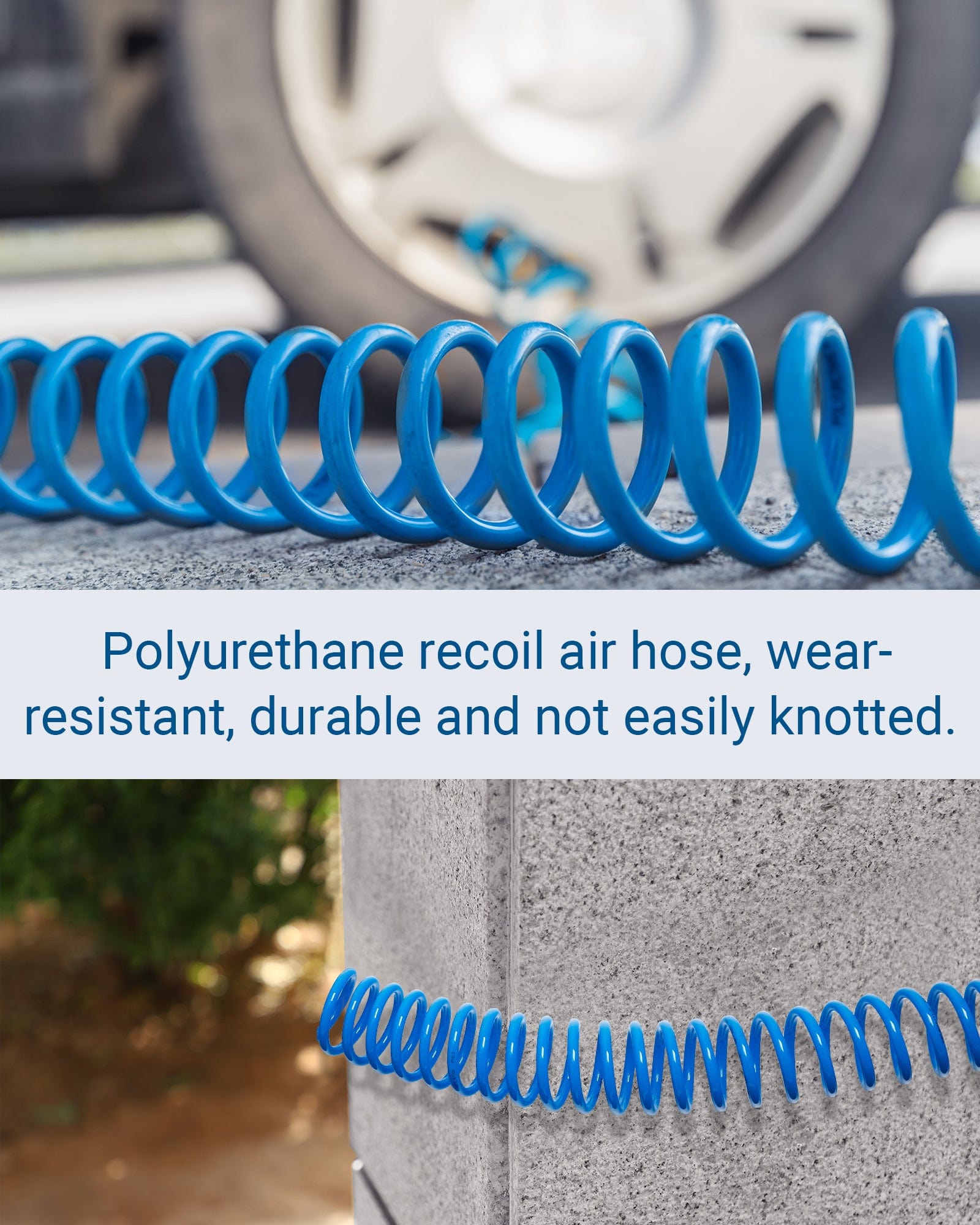 DEWENWILS 25ft 1/4 in Polyurethane Recoil Air Hose-HPAH25A