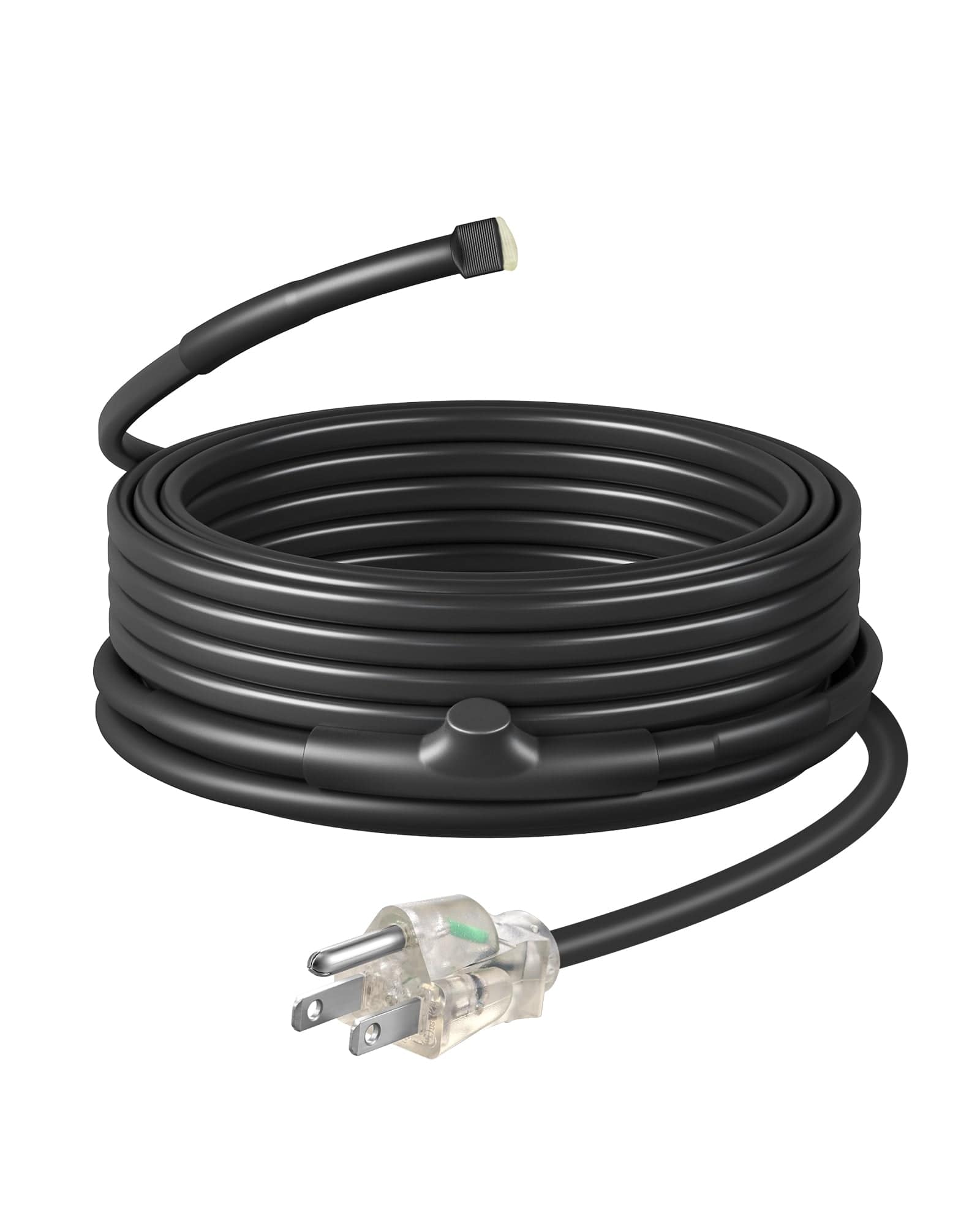 DEWENWILS 24FT Water Pipe Heat Cable for Pipe Freeze Protection, 120V Snow Heating De-Icing Cable with Build-in Thermostat, 7W/ft Water Hose Heat Tape for PVC, Metal and Plastic Pipe-HPHC24A