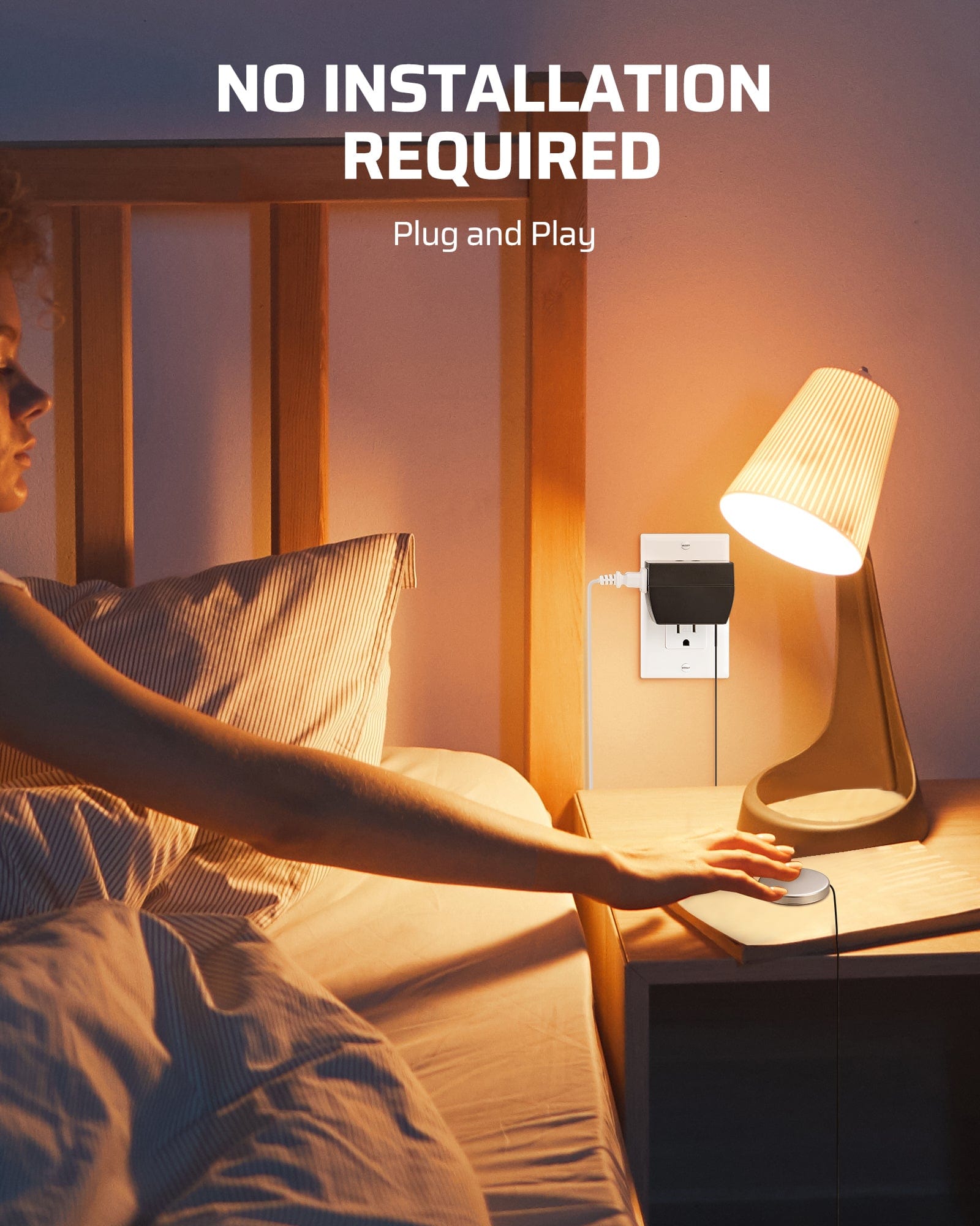 Dimmer Switch: Effortless plug-and-play design allows for instant lighting control with no installation required.