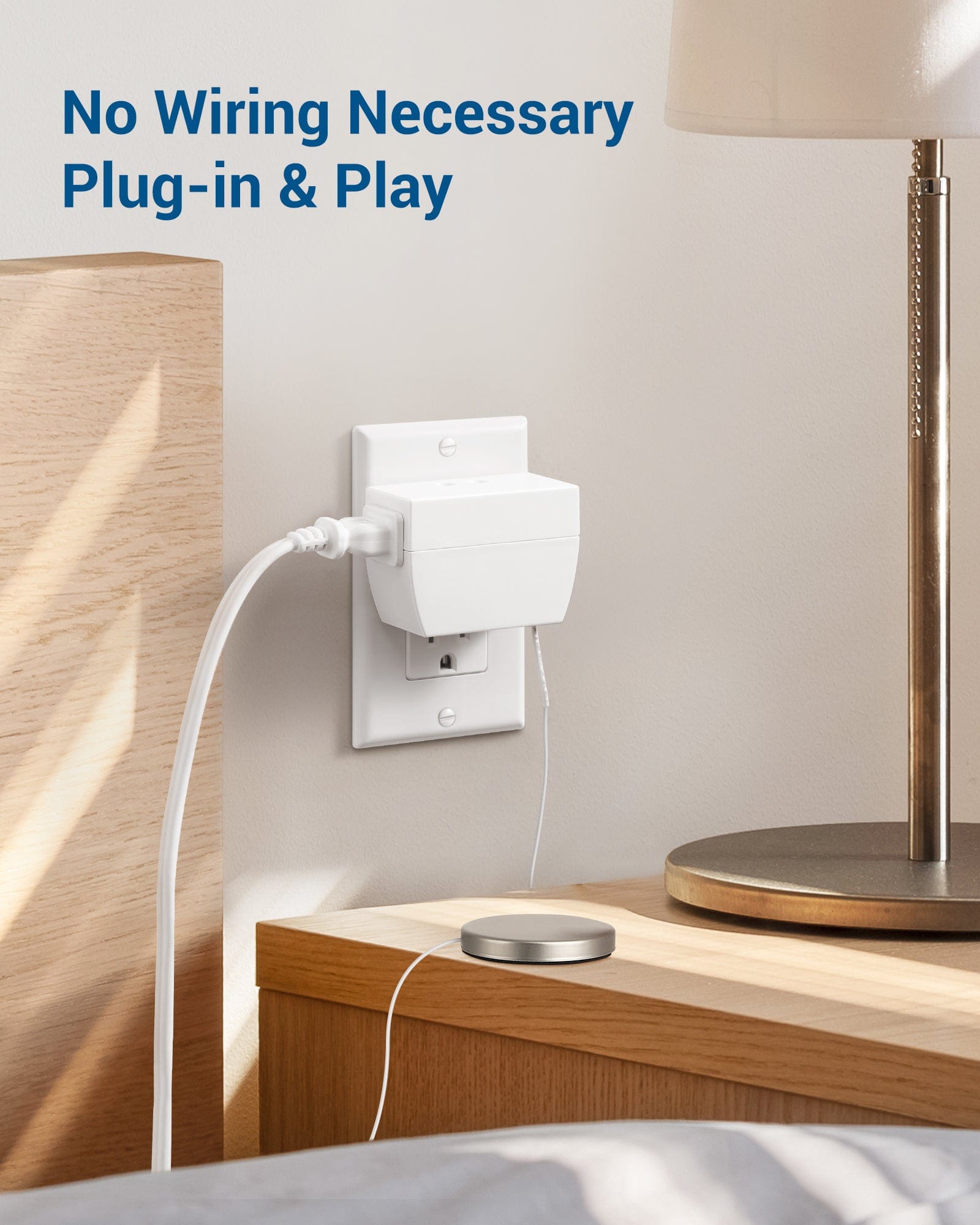 Dimmer switch: Plug-in & play design with no wiring necessary