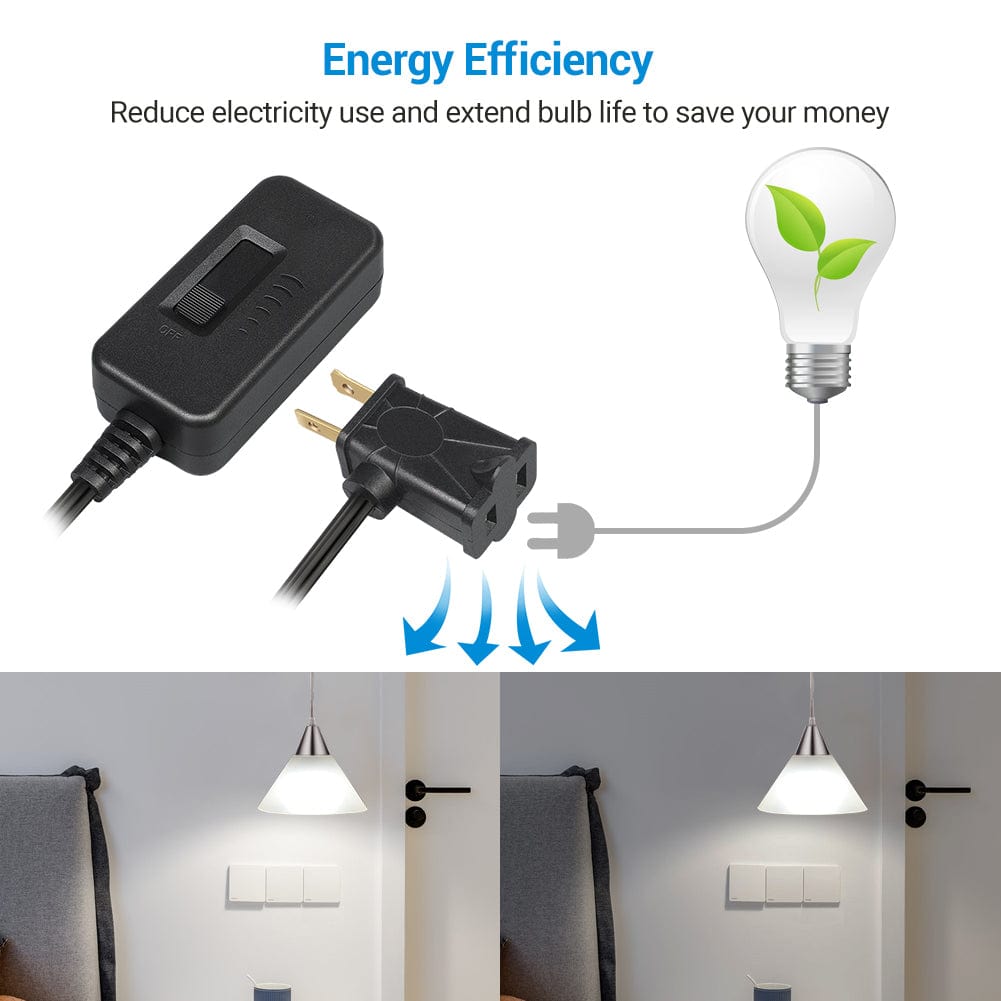 Dimmer switch helps reduce electricity use and extend bulb life to save your money