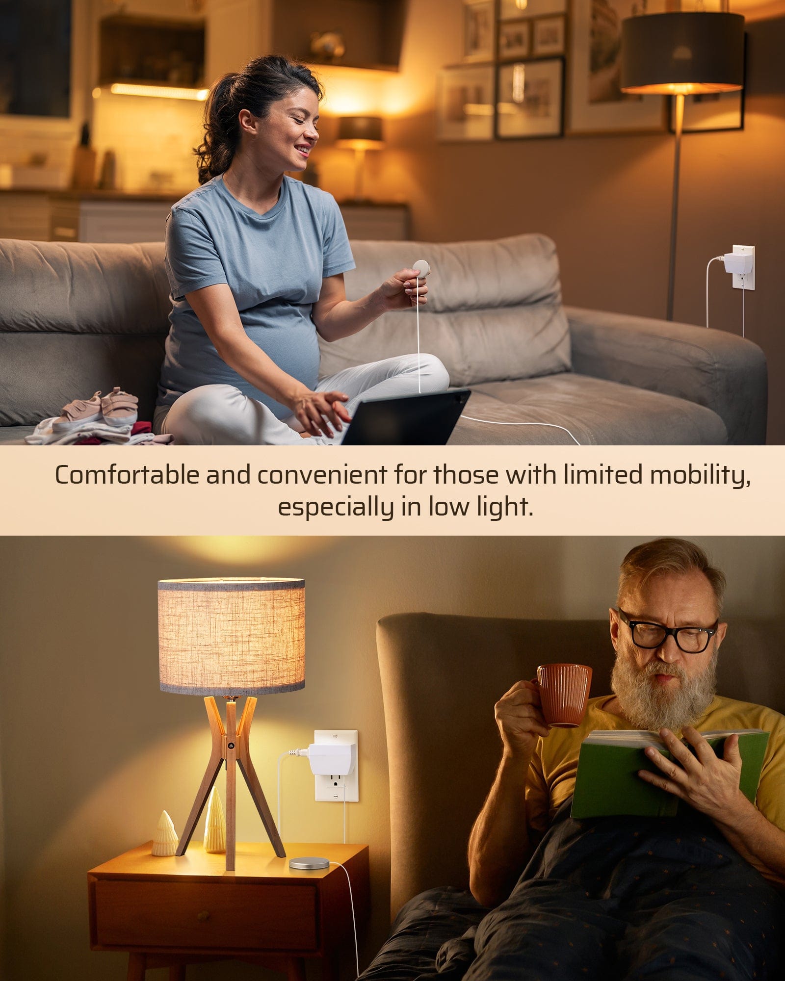 Dimmer Switch: Ideal for those with limited mobility, providing comfort and convenience especially in low-light conditions