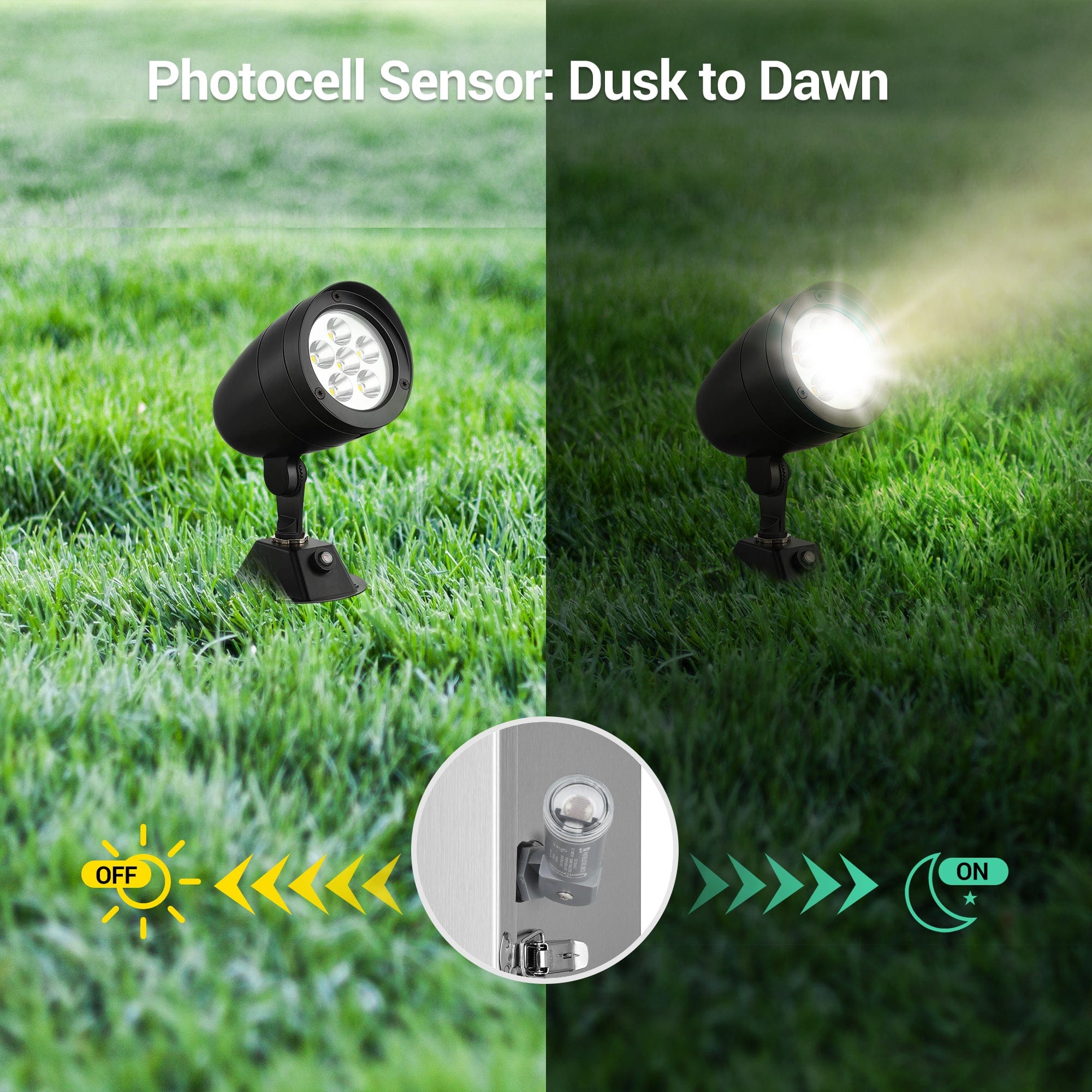 Light Switch Adapter DEWENWILS 120VAC Dusk to Dawn Sensor, Light Sensor Switch for Outdoor ...