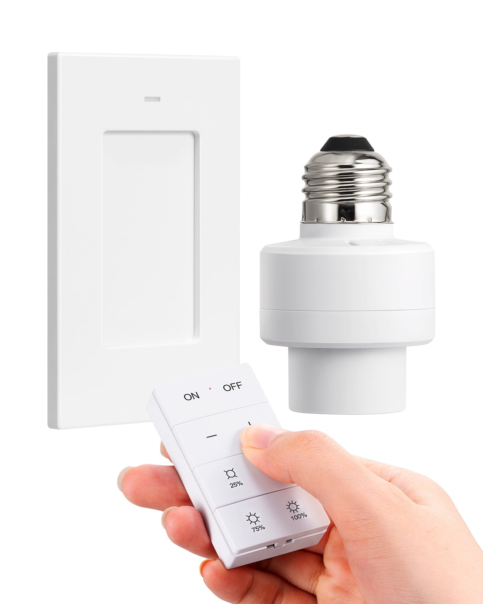 DEWENWILS Remote Control Light Socket with Dimmer, Wall Mounted ...