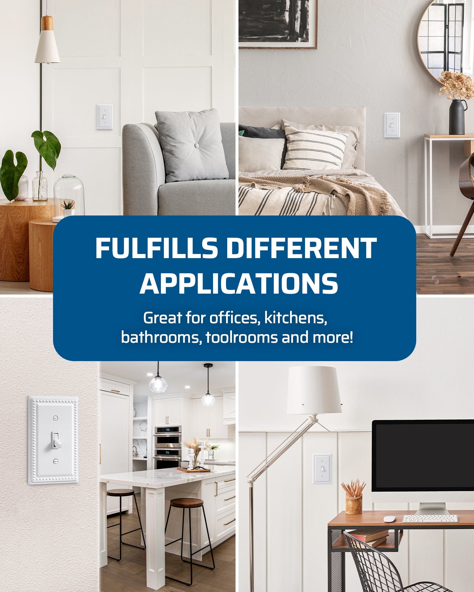 DEWENWILS 3 Way Toggle Light Switch, 120VAC 15A (10 Pack)-HRLS10B