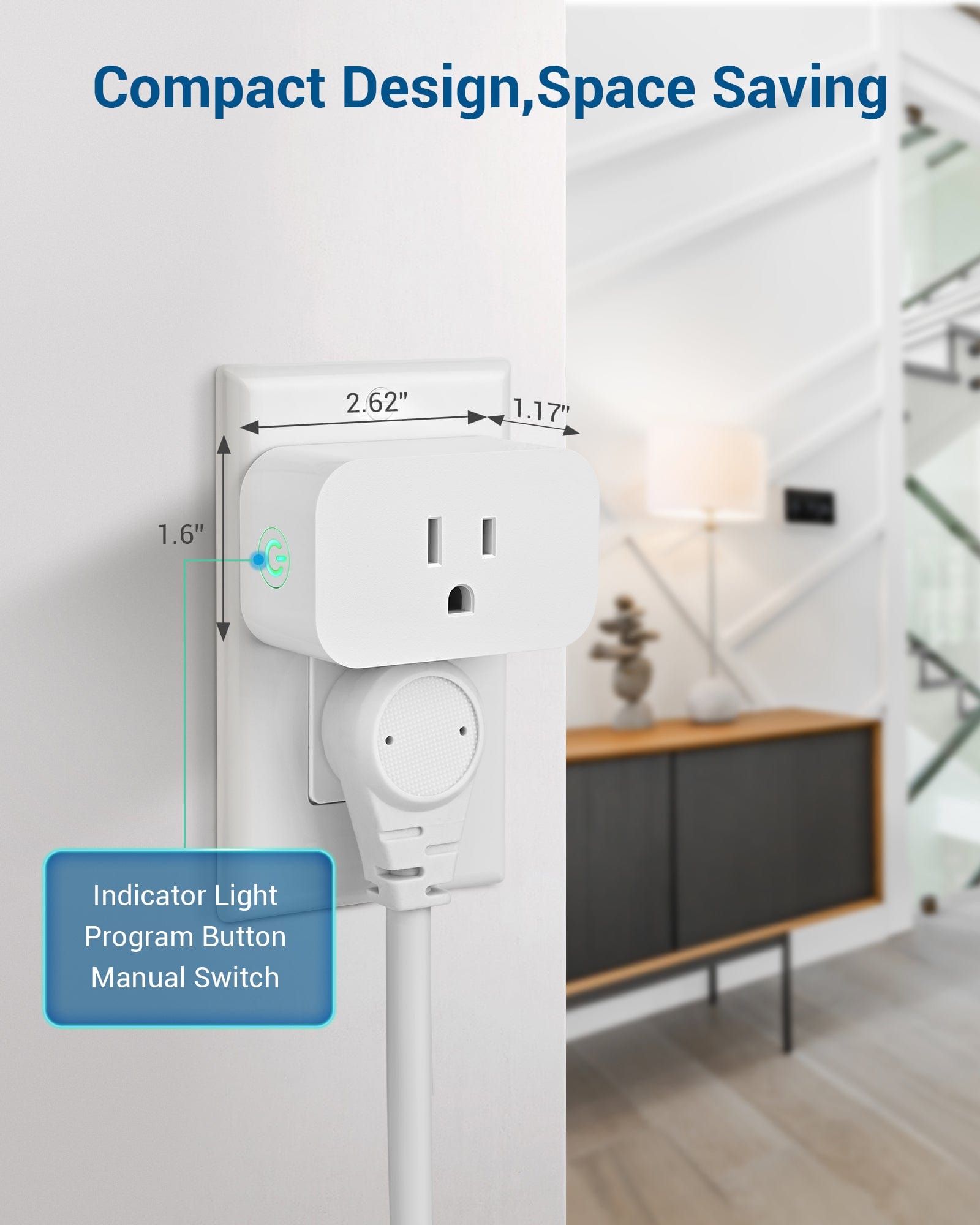 DEWENWILS Remote Control Outlet, Wall Mounted Wireless Light Switch, 2 Independent Control Sockets Electrical Remote Outlet Switch, No Wiring,100ft Range-HRLS12L