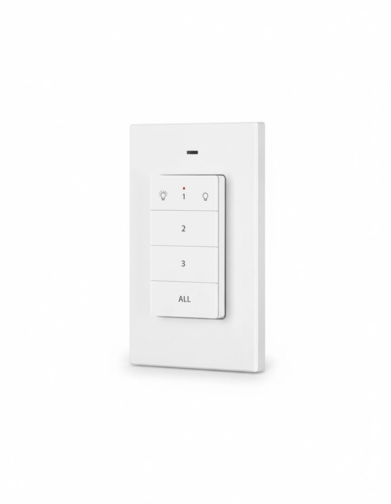DEWENWILS Remote Control Light Socket, Wireless Light Switch for Pull Chain Light Lamp Fixtures, 100FT Range, No Wiring Needed, ETL Listed(1 Wall Mounted Controller+3 Socket, Shorter Version) - HRLS13S-P1  <br>（only Light Switch included, without Sockets）