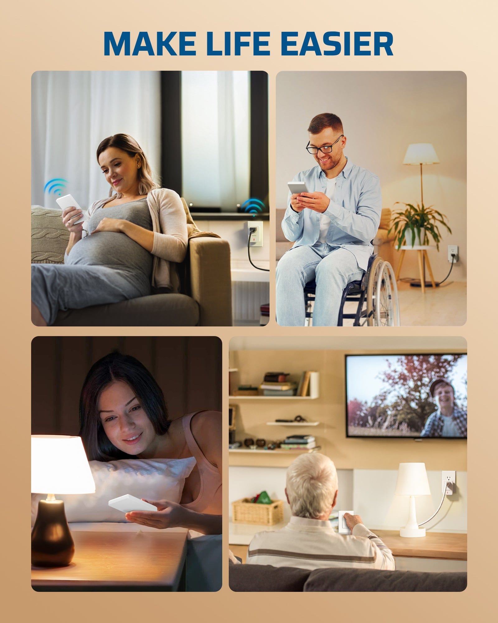 DEWENWILS Indoor 100ft Wireless Remote Control Wall Switch and Outlet (2 Switches +1 Outlet)--SHRLS21C1