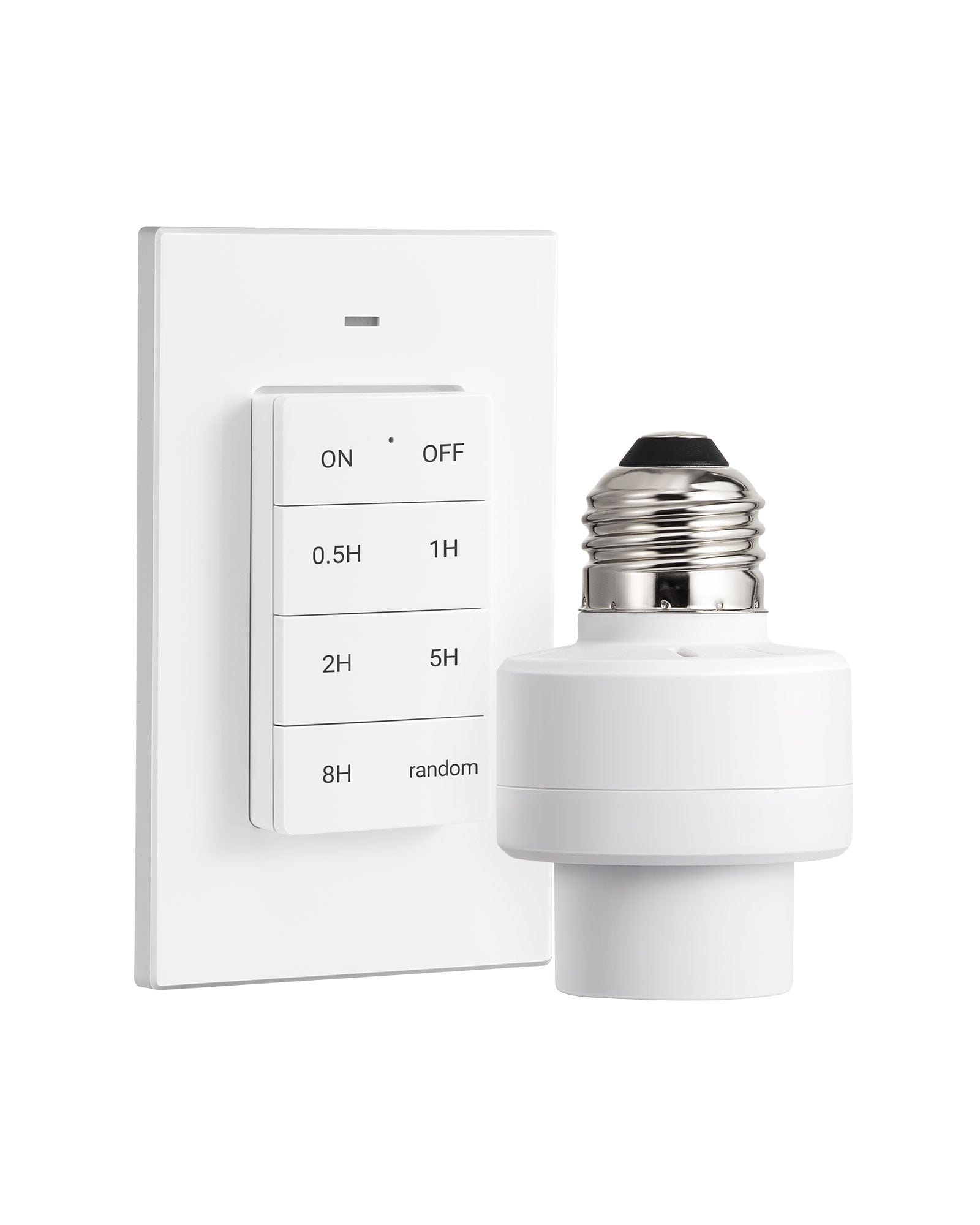 DEWENWILS Remote Control Light Socket with Timer, E26 E27, Wall Mounted, 100FT Range-HRLT11A