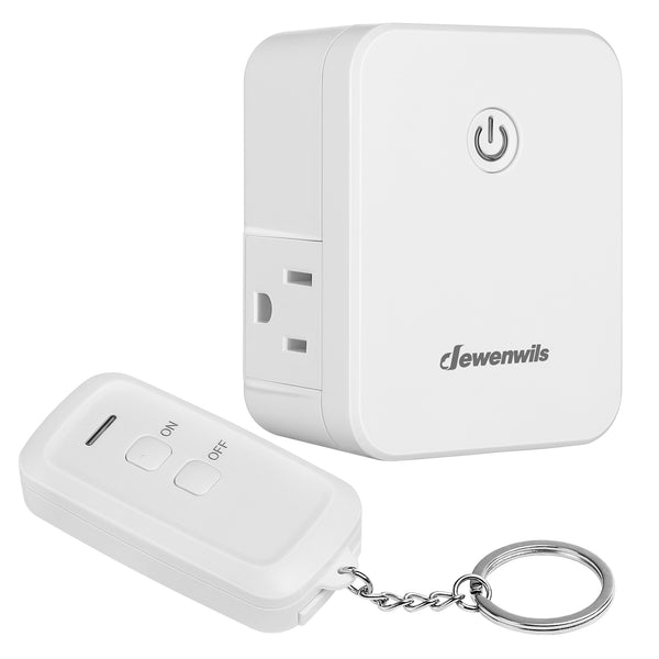 DEWENWILS Indoor 100ft Programmable Wireless Remote Control Outlet (2 Side Outlets)--SHRS101H