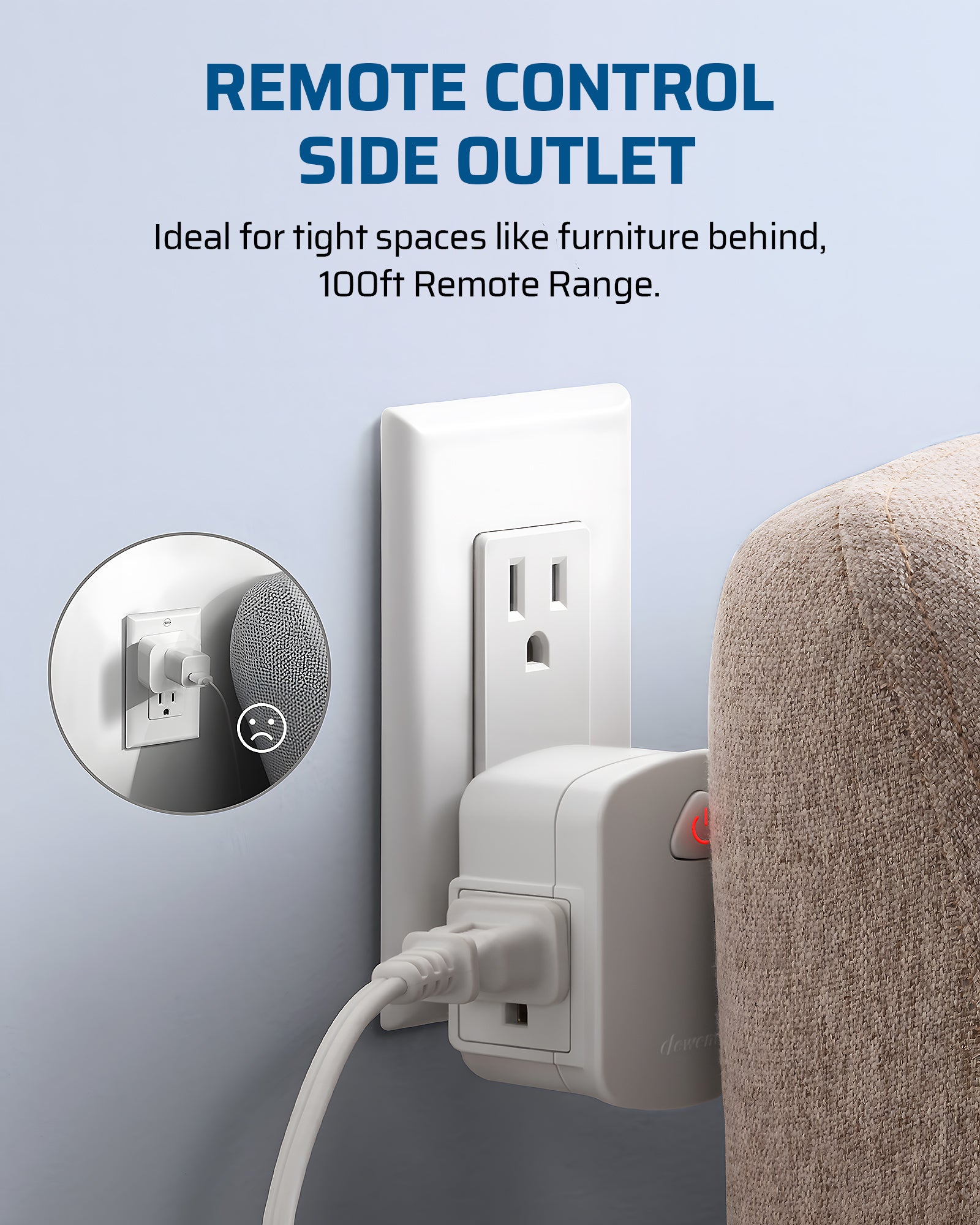 DEWENWILS Upgraded Version Indoor 100ft Programmable Wireless Remote Control Outlet--SHRS101K1