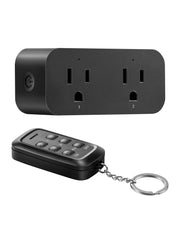 DEWENWILS Indoor Remote Control Outlet, 2 Independent Control & Dual-Controlled, 15A/1875W Remote Light Switch, 100FT Range-HRS101R