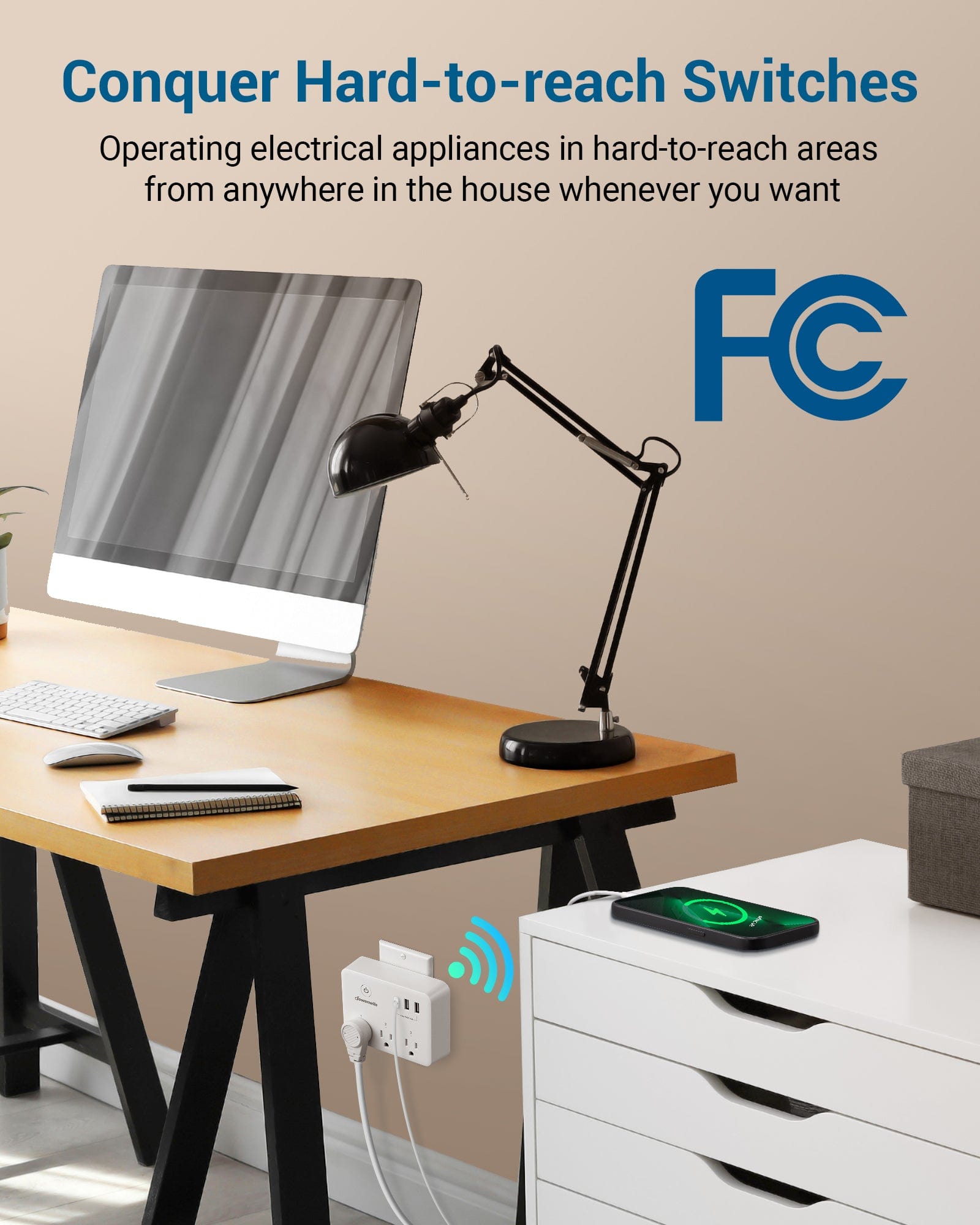 DEWENWILS Wireless Remote Control Outlet, 125V/15A/1875W Remote USB Outlet Switch, 100FT Control Range, Programmable & Expandable Indoor Remote Control Outlet-HRS101V