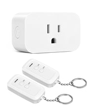 DEWENWILS Remote Control Outlet, Indoor Remote Outlet with 2 Remotes, Programmable & Expandable, 100FT Range, 15A/1875W, Remote Outlet Switch for Christmas Lights/Trees, Floor Lamp, Bedside Lamp, Fan-HRS201L