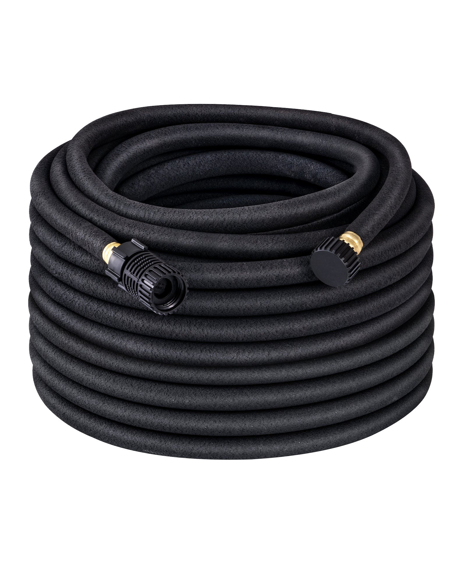 DEWENWILS Soaker Hose 100FT for Garden Beds, 5/8 Inch Round Drip Hose with Pressure Regulator, Flexible Leakproof, Save 75% Water, Irrigation Hose for Vegetable, Fruit Beds, Shrubs, Lawn, Yard-HRSH00B