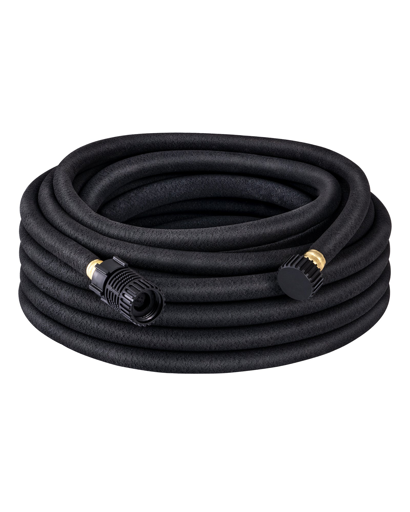 DEWENWILS Soaker Hose 50FT for Garden Beds, 5/8 Inch Round Drip Hose with Pressure Regulator, Flexible Leakproof, Save 75% Water, Irrigation Hose for Vegetable, Fruit Beds, Shrubs, Lawn, Yard-HRSH50B